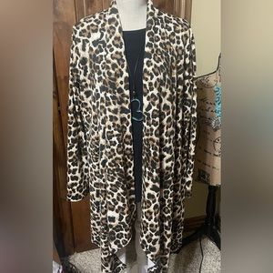Leopard cardigan sz 2x